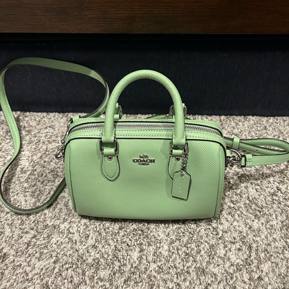 LIKE NEW Coach Mint Green Crossbody Bag